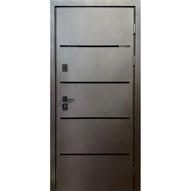 Двери входные Форест Браун Redfort коричневый (RAL Т147) / дуб темный (Jade)