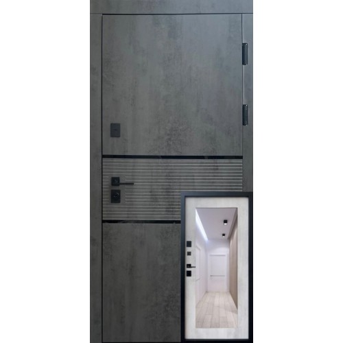 Вхідні двері Венеція Redfort бетон темний/бетон сніжний