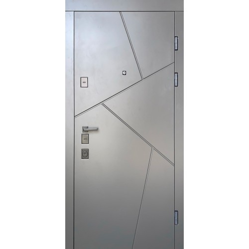 Двері вхідні Стиль (4 контури) Redfort кварцит/білий супермат