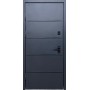 Двери входные Стрит Грей Люкс (4 контури) Redfort графит структура / графит матовый