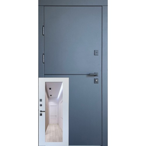 Вхідні двері Кристал (Еліт Плюс) Redfort антрацит / білий супермат