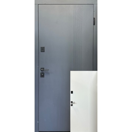 Двері вхідні Комбі (Економ+) Redfort антрацит / білий матовий