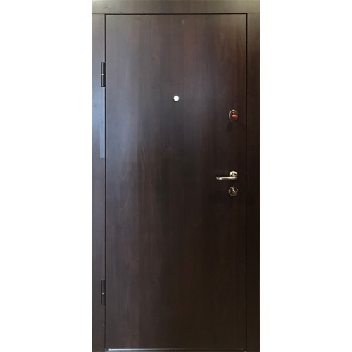 Двері вхідні Гладь темний горіх