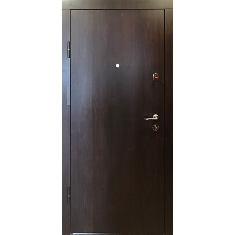 Двері вхідні Гладь темний горіх