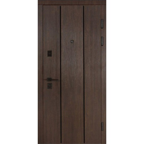 Двері вхідні Вертикаль (Комфорт) дуб портовий / білий супермат