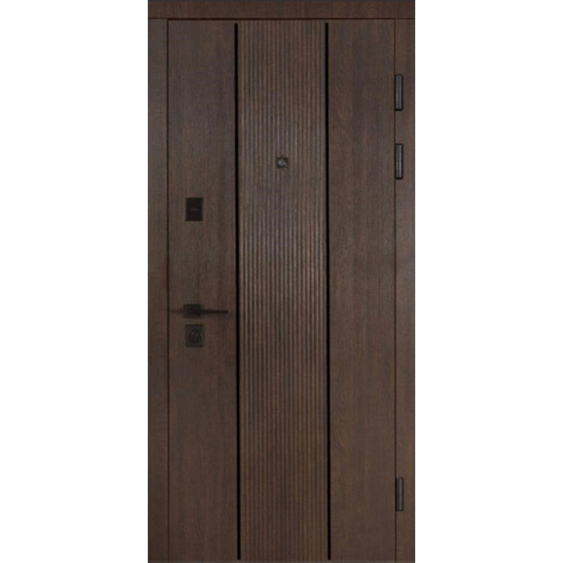 Двері вхідні Вертикаль (Комфорт) дуб портовий / білий супермат