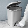 Відро для сміття з кришкою та педаллю BIN-03 18L GRAY