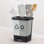 Відро для сортування сміття з кришкою BIN-05 (10+10L) LIGHT GRAY/GRAY