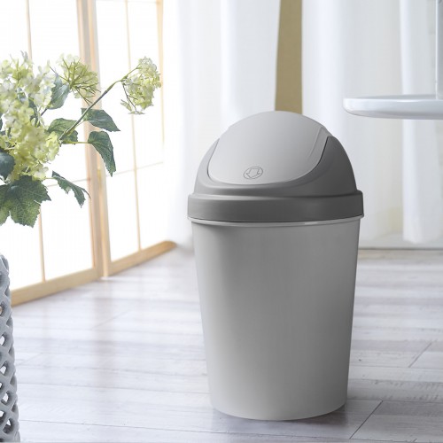 Відро для сміття з кришкою BIN-10 9L GRAY