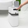 Відро для сміття з кришкою вузьке BIN-22 12L WHITE/GRAY