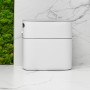 Відро для сміття з кришкою вузьке BIN-22 12L WHITE/GRAY