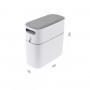 Відро для сміття з кришкою вузьке BIN-22 12L WHITE/GRAY