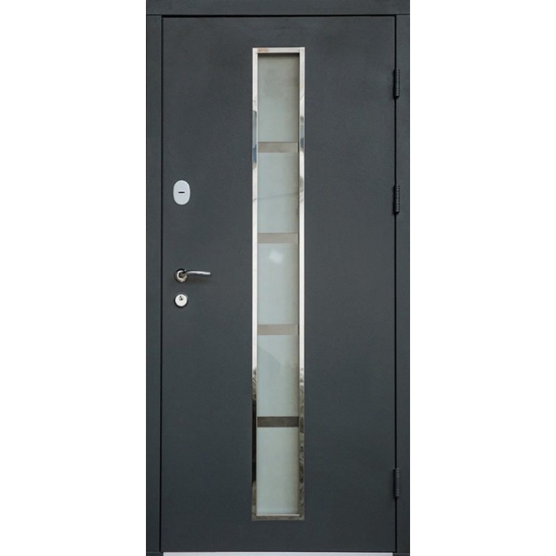 Двері вхідні Artiz СТ-101 (RAL 7024) RAL 7024/дуб шато