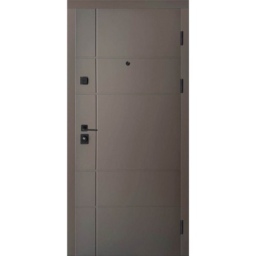 Двері вхідні Artiz ПЛ-19 темний хакі софттач/білий матовий гладкий темний хакі