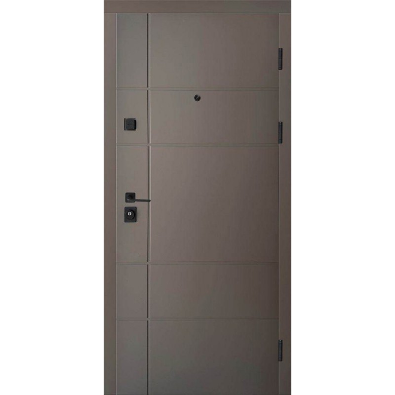 Двері вхідні Artiz ПЛ-19 темний хакі софттач/білий матовий гладкий темний хакі