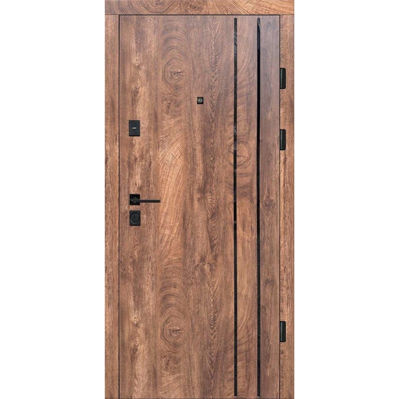 Двері вхідні Artiz КС-28 спил дерева коньячний