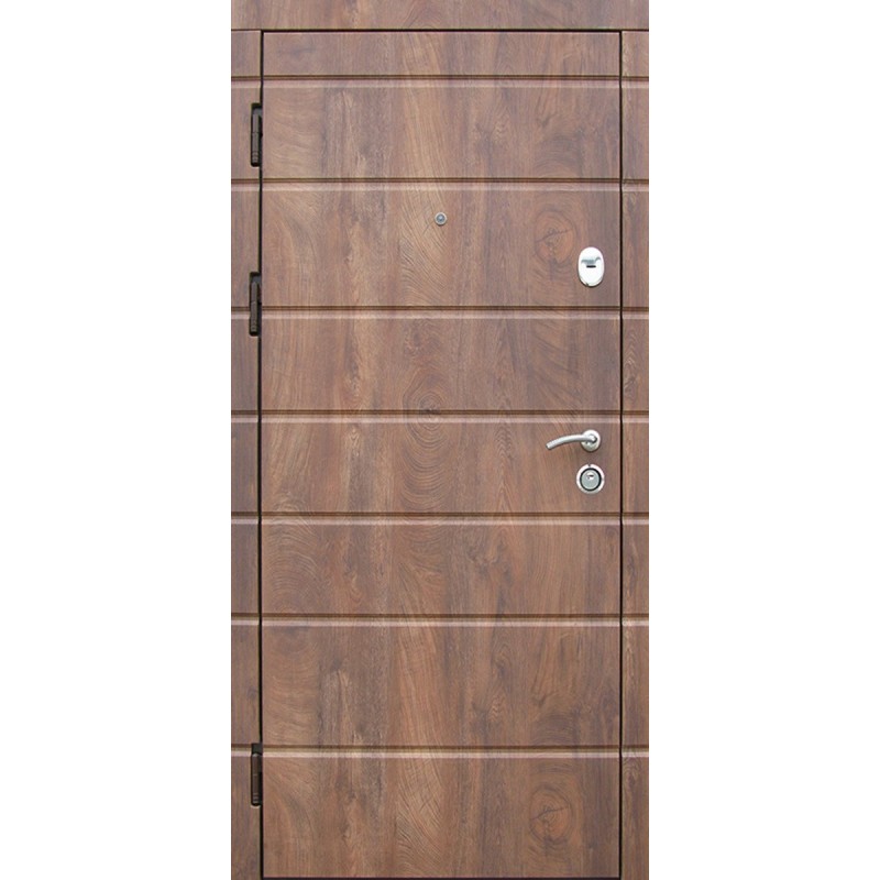 Двері вхідні Кантрі Redfort спил дерева коньячний