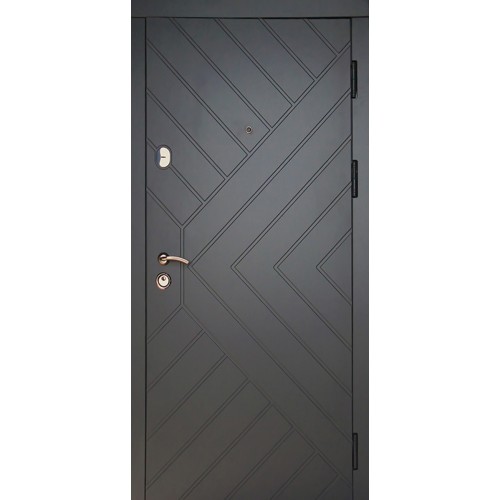 Двері вхідні Граніт Redfort сірий тиснений