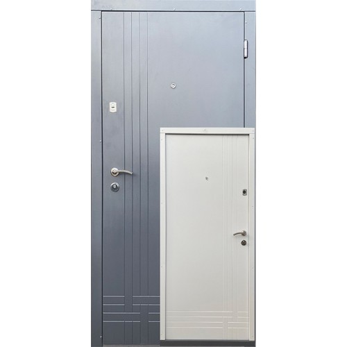 Двері вхідні Сіті Лайт Redfort антрацит/біле дерево