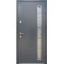 Двері вхідні Метал/МДФ із склопакетом Redfort антрацит