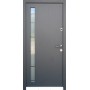 Двері вхідні Метал/МДФ із склопакетом Redfort антрацит
