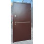 Вхідні двері Блейд Redfort коричневий (RAL 8017)/дуб бронзовий (ПВХ-02)