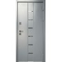 Вхідні двері Ніка Метал/МДФ Сіра Redfort сірий (RAL 7024)/цемент маренго