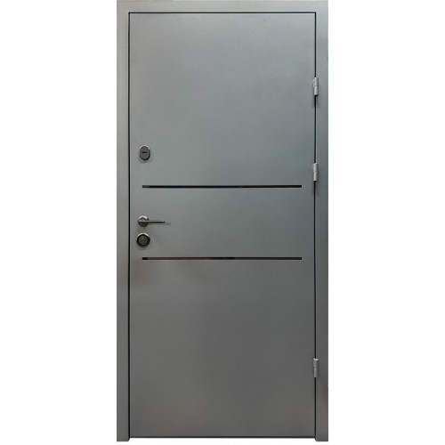 Двері вхідні City Light 2 RAL 7016 текстура/венге модена