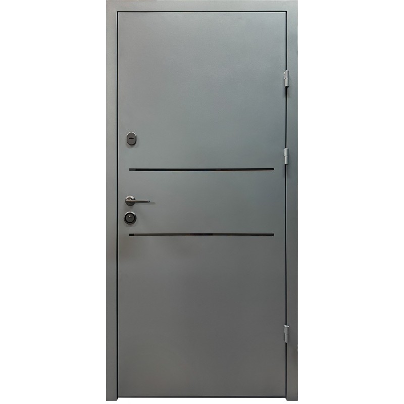 Двері вхідні City Light 2 RAL 7016 текстура/венге модена