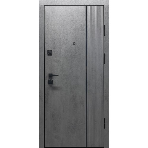 Двері вхідні City Style 1 бетон темний/бетон сірий