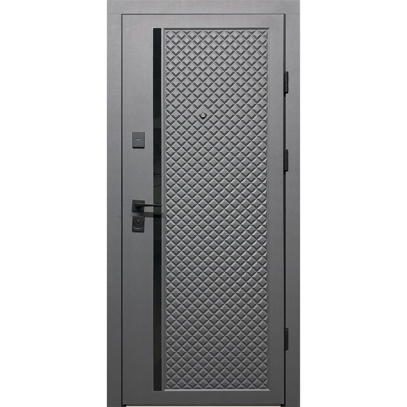 Двері вхідні City Max 1 антрацит/білий супермат