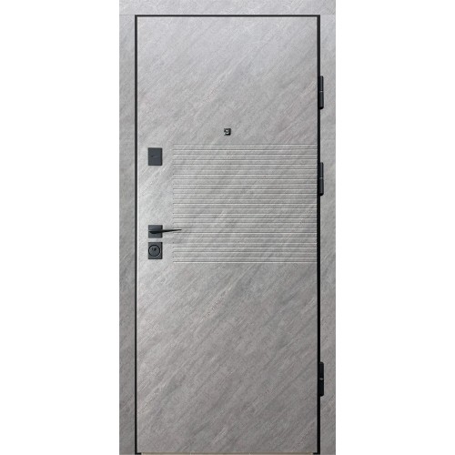 Двері вхідні City Max 3 зріз каменю/оксид білий