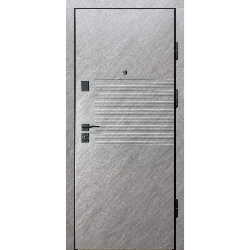 Двері вхідні City Max 3 зріз каменю/оксид білий