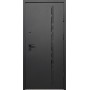 Двері вхідні City Pro 2 RAL 9005 муар/білий супермат