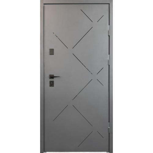 Двері вхідні City Pro 3 RAL 7016 текстура/бетон антрацит