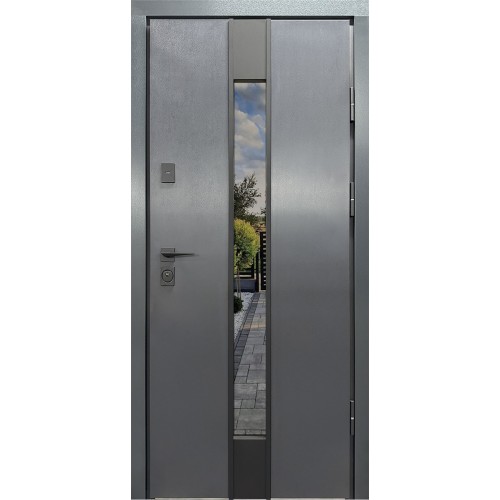 Двері вхідні City Lux 2 ламбре антрацит/сосна прованс