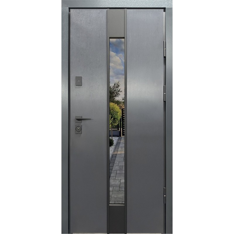 Двері вхідні City Lux 2 ламбре антрацит/сосна прованс